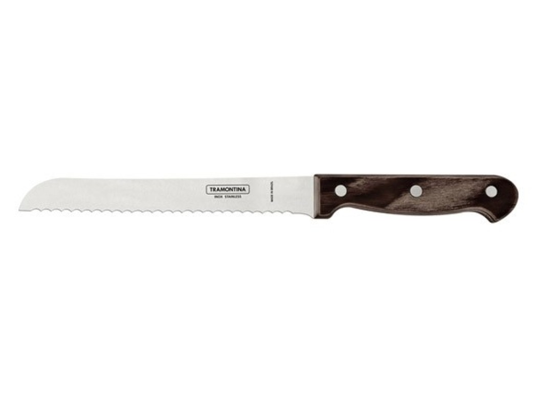 Cuchillo panero polywood castaÑo 18cm tramontina
