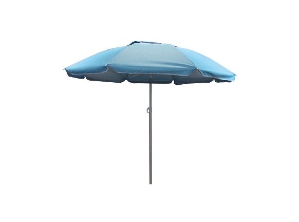Parasol playa aluminio Ø180 cm upf 50+ azul import