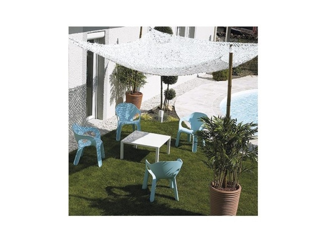 Toldo vela sombreo cuadrado camuflaje 3 x 3 m blanco roto natuur