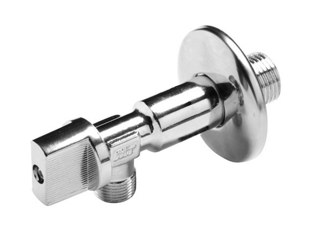 Valvula escuadra larga antical mando metalico 1/2´ x 3/8´ h2o