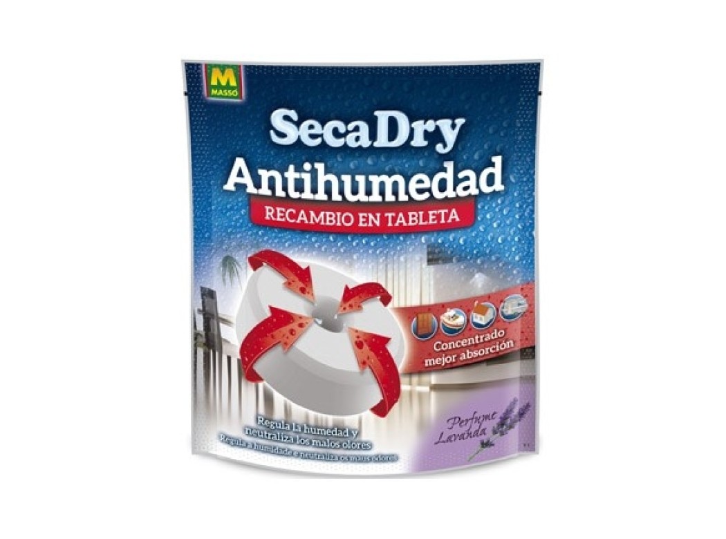 Antihumedad recarga 450 gr tableta secadry lavanda masso