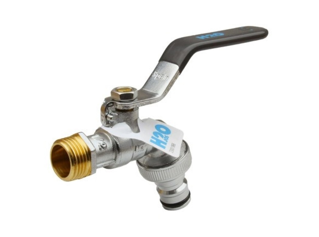 Grifo esfera jardin pn-16 enchufe rapido 1/2´ x 3/4´ plata m