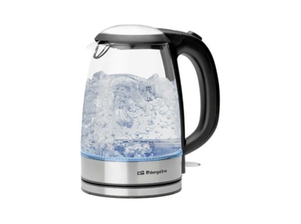 Hervidor de agua cristal 2200 w 1,7 l orbegozo