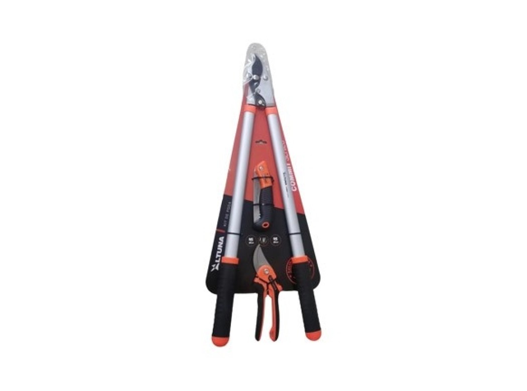Kit de herramientas de poda tijera 1 y 2 manos + serrucho dentado altuna