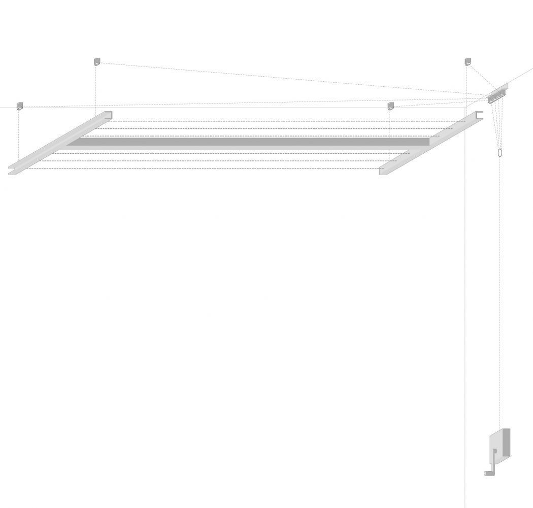 ⇒ Comprar Tendedero techo manivela extensible 110-170cm acero blanco  sube-baja efegete ▷ Más de 200 tiendas ✔️