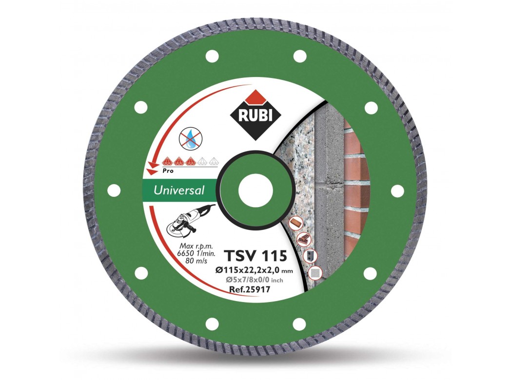 Disco corte g.obra 115 mm diam basic line tsv 115 rubi