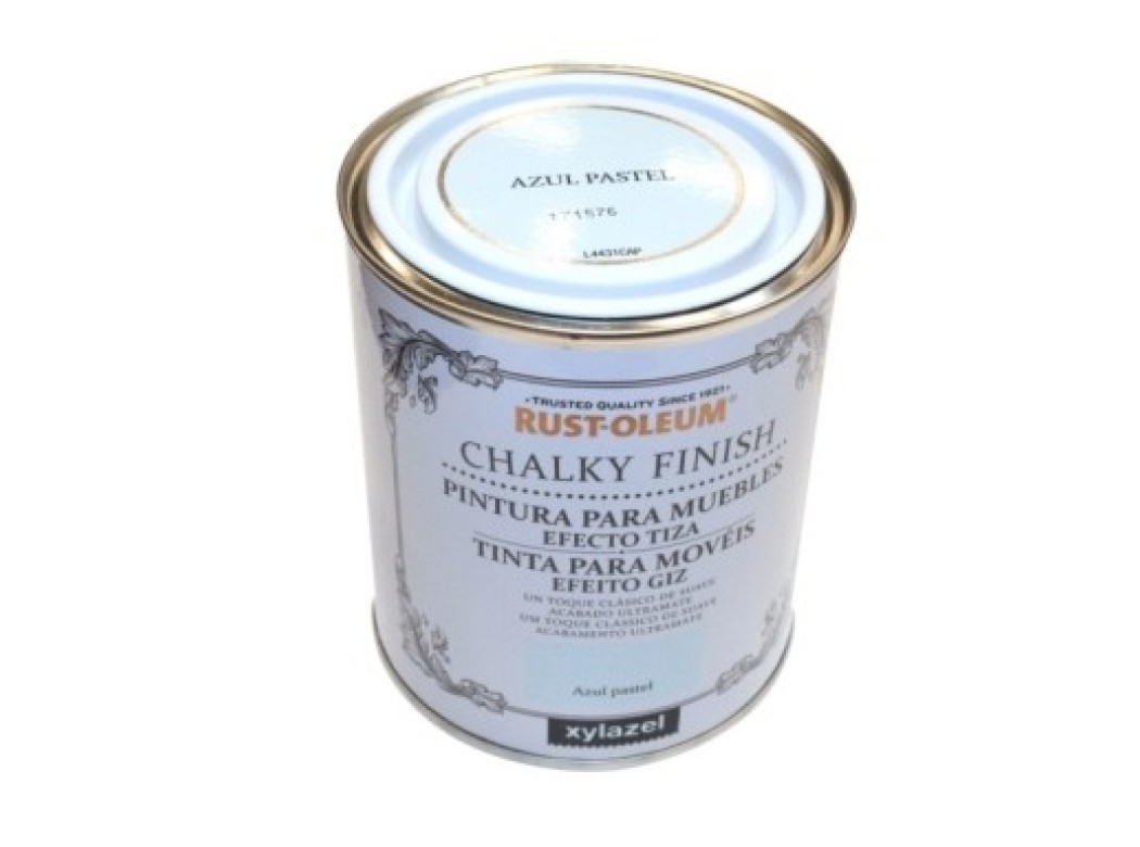 Pintura al agua para muebles 750 ml az/pas chalky rust-oleum