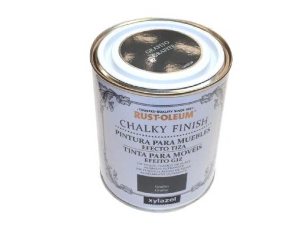Pintura al agua para muebles 750 ml grafit chalky rust-oleum