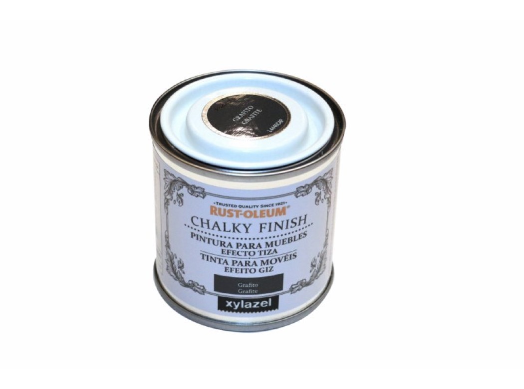 Pintura al agua para muebles 125 ml grafit chalky rust-oleum