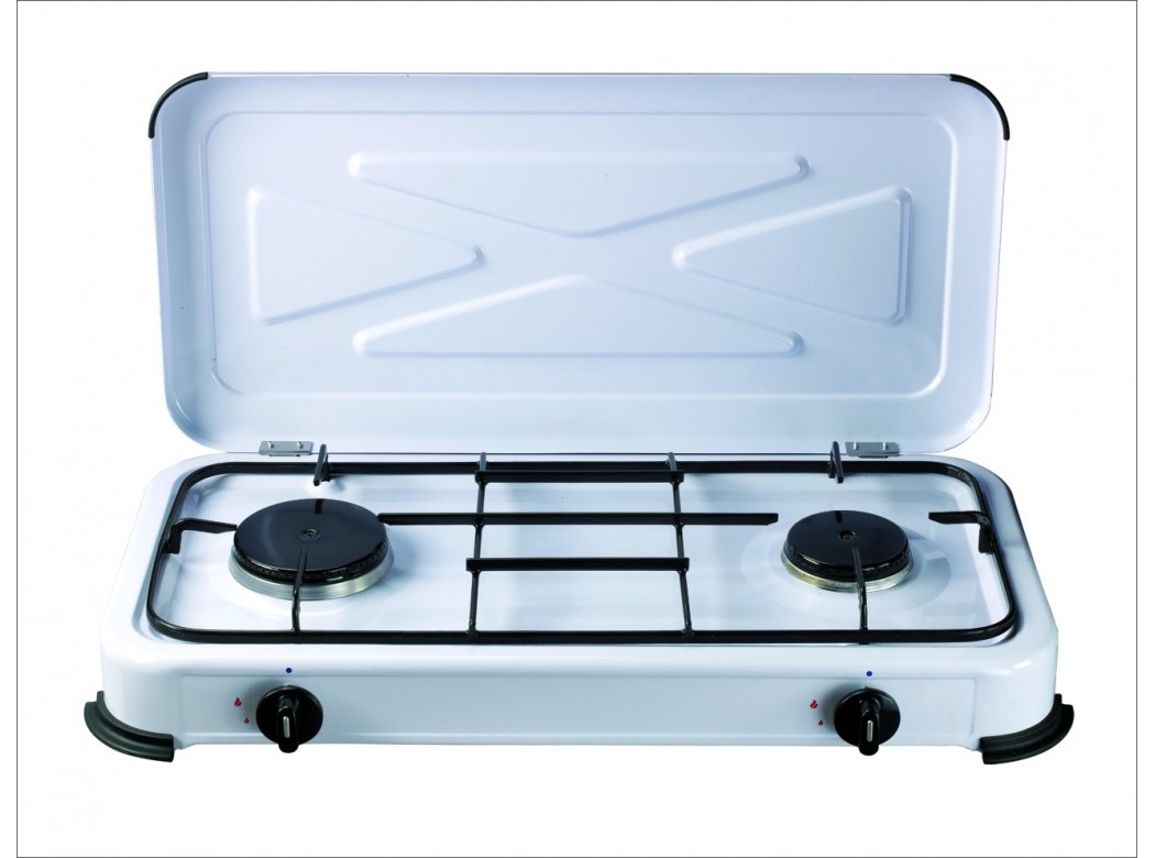 Cocina portatil 580x330x90mm 1,4 /1,2 kw a gas vivah 2 fuego