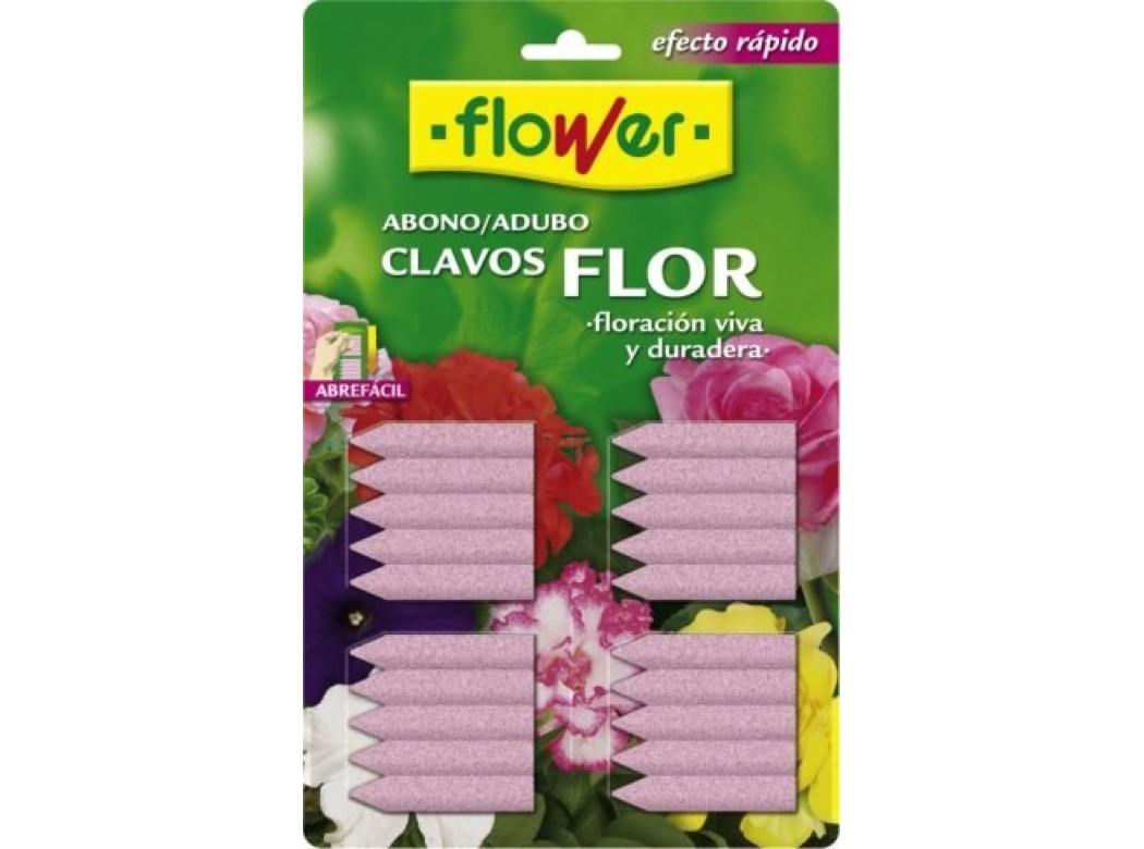 Abono plant solido flower clavos planta con flor 10506 30 pz