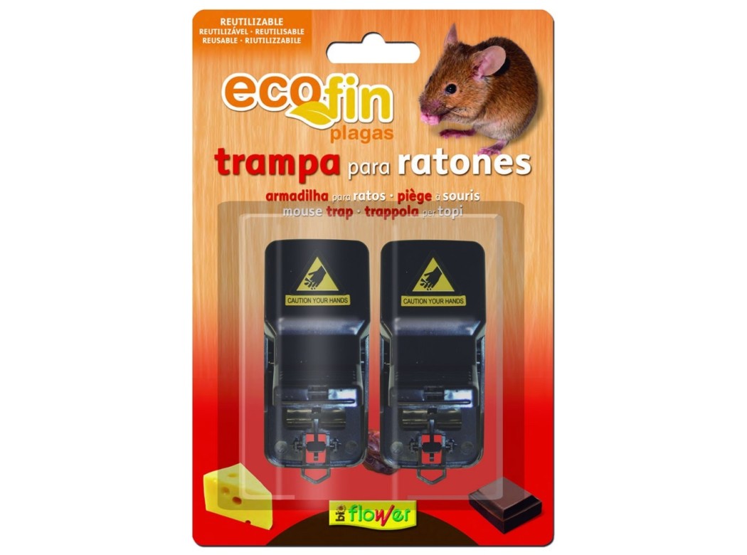 Trampa ratones mecanica ecofin 1-70552 2 pz