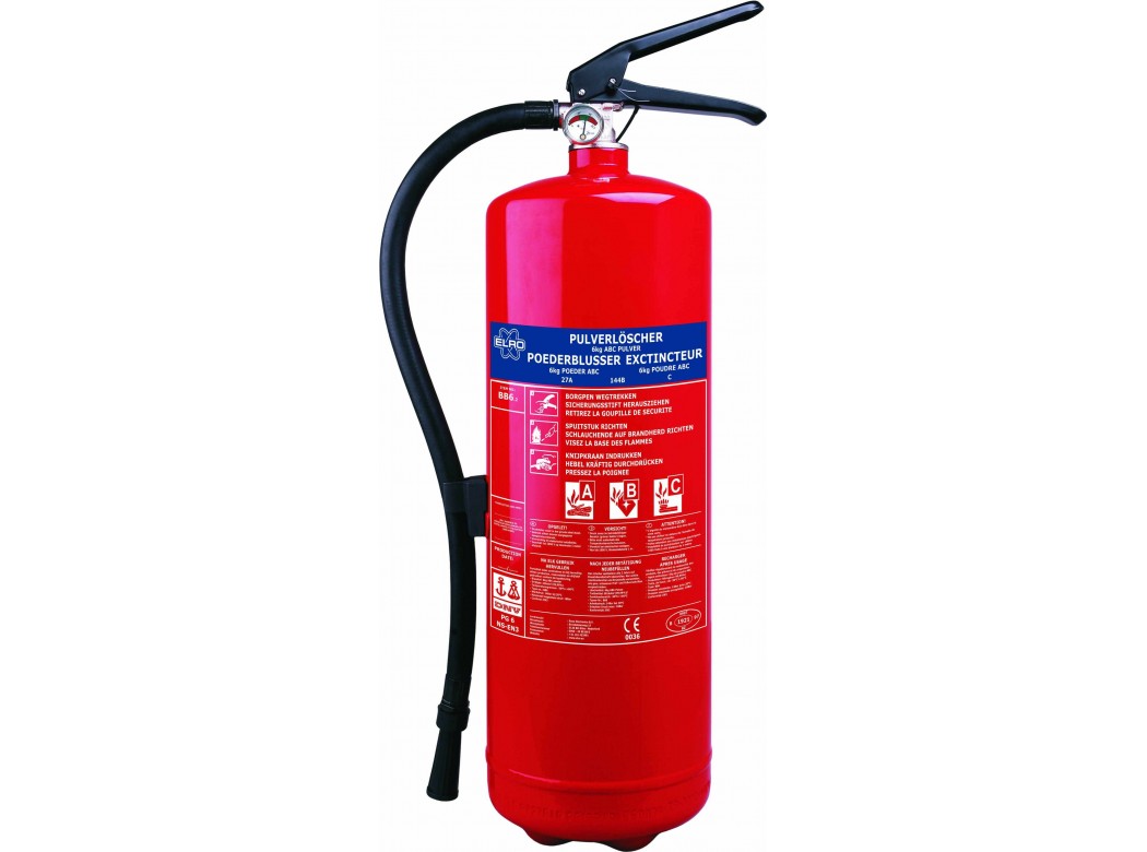 Extintor incendios 6kg polvo smartwares 1002517 6 kg