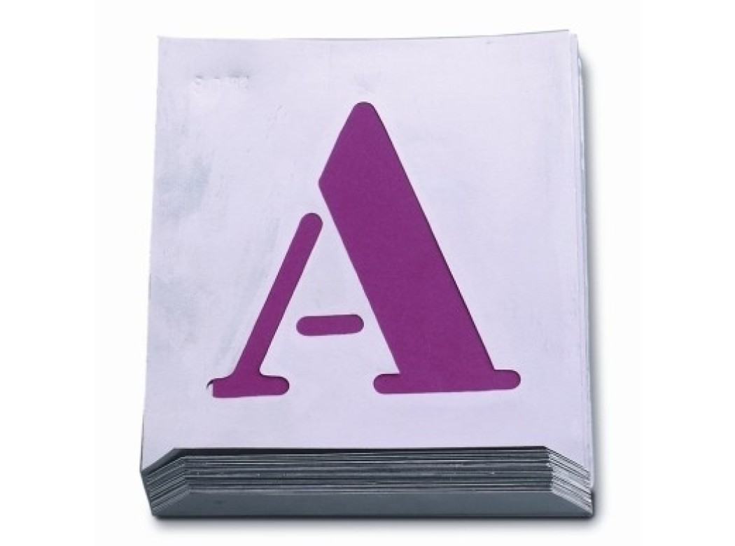 Abecedario pintar 050 mm chapa aluminio nusac