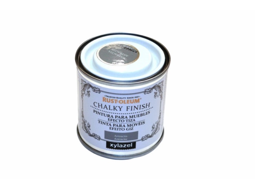 Pintura al agua para muebles 125 ml antr. chalky rust-oleum