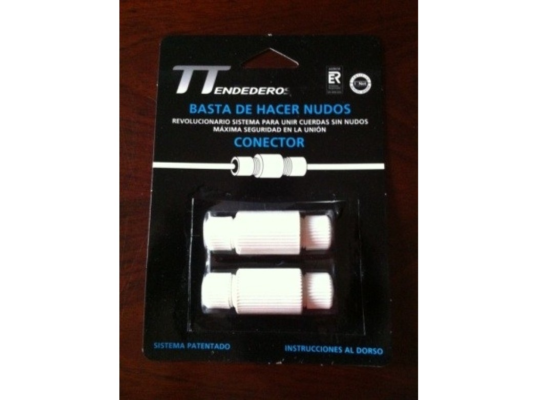 Conector cuerdas s/nudo tend y tirad 2 pz