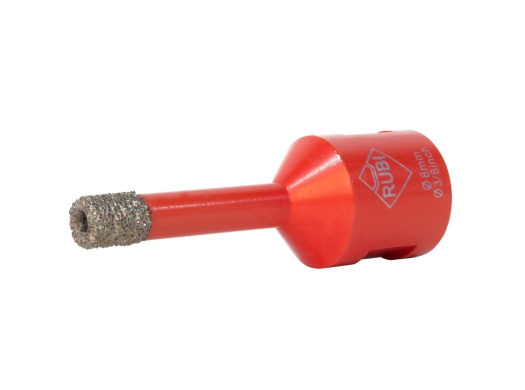 Broca piedra corte seco porcelanico 08mm diam m14 rubi