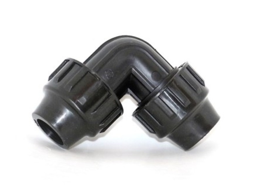 Codo riego 90º igual 25 mm fit pp natuur