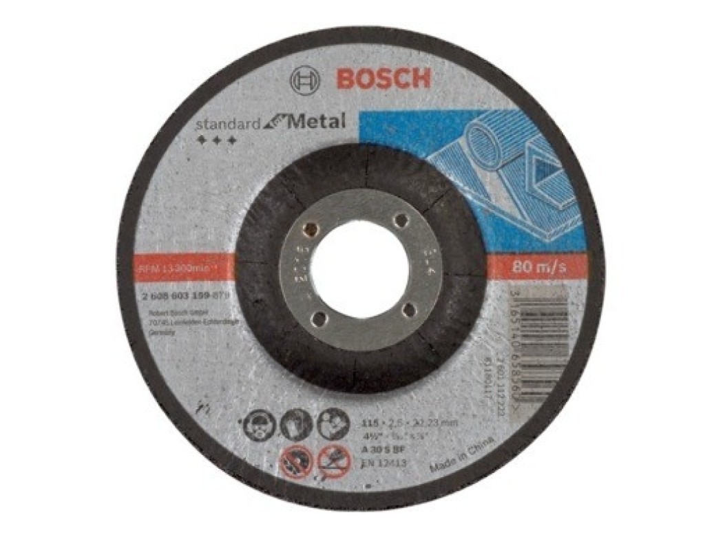Disco corte metal 115x2,5x22,23mm standard bosch