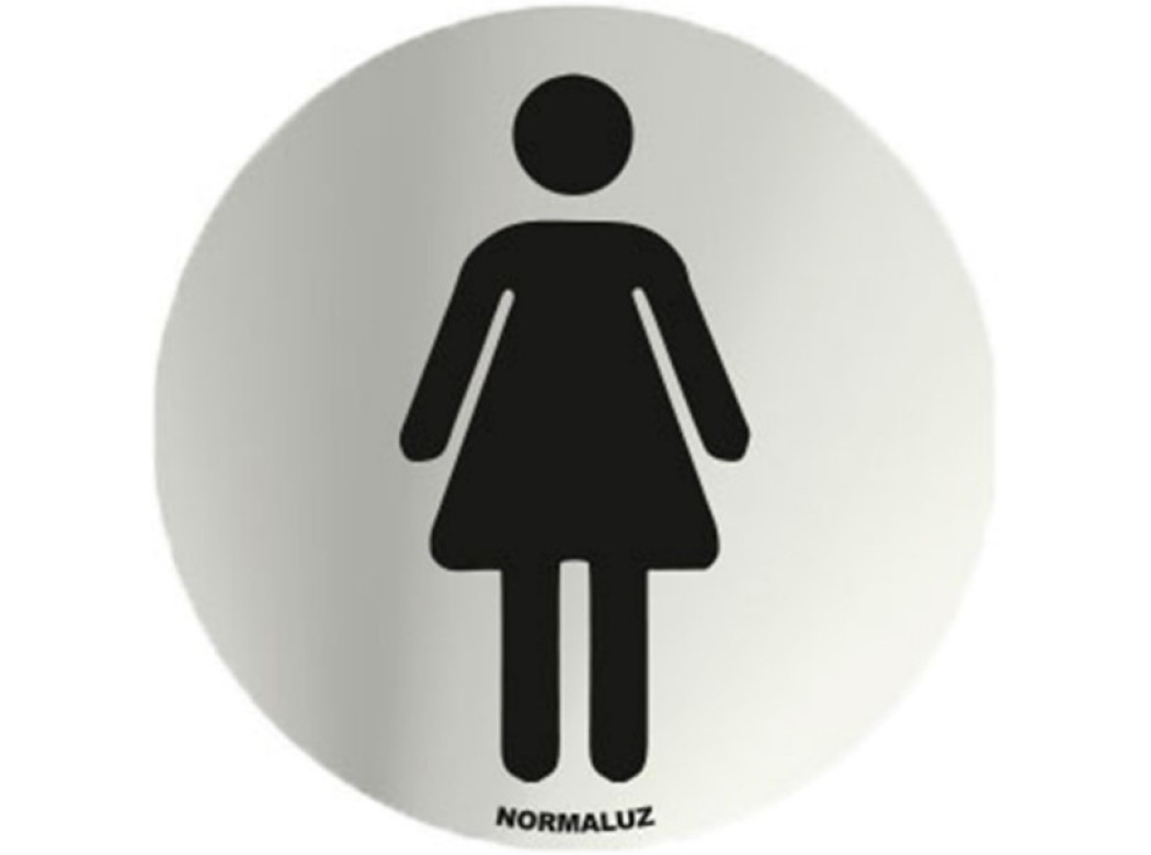 Placa señal 7cm diam autoadh in. señoras normaluz