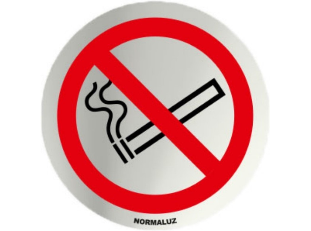 Placa seÑal 7cm diam autoadh in. prohibido fumar normaluz