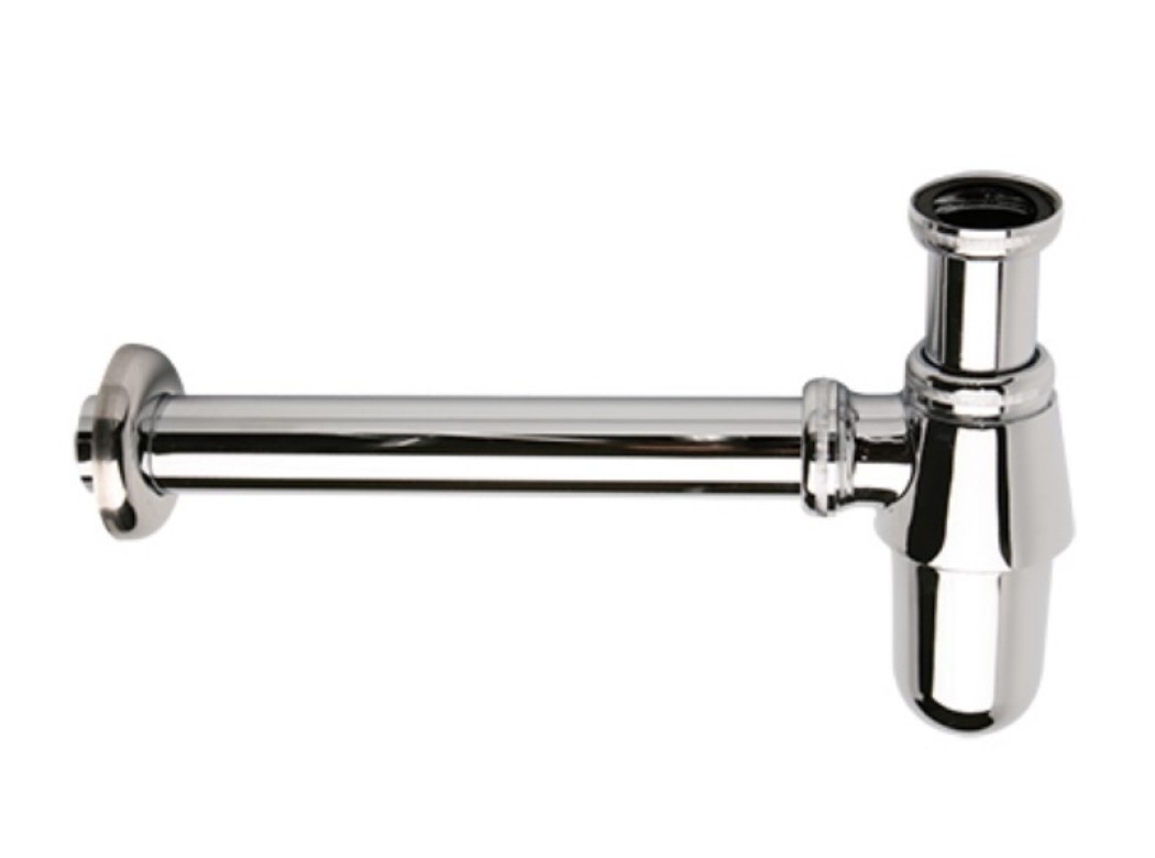 Sifon evac botella 1 1/4 - 1 1/4 metálico acabado cromado T-45 ORFESA