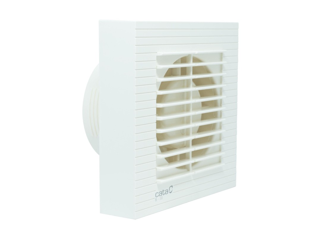 Extractor baño muro-techo 100mm bl b-10 timer cata