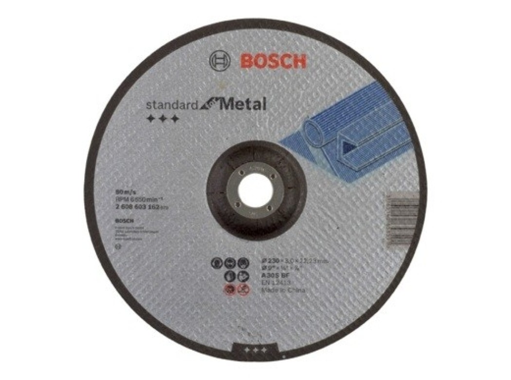 Disco corte metal concavo 230x3x22,23mm bosch
