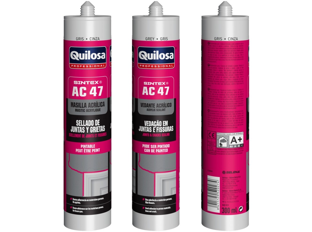 Sellador acril u/gral 300 ml gris sintex ac47 quilosa