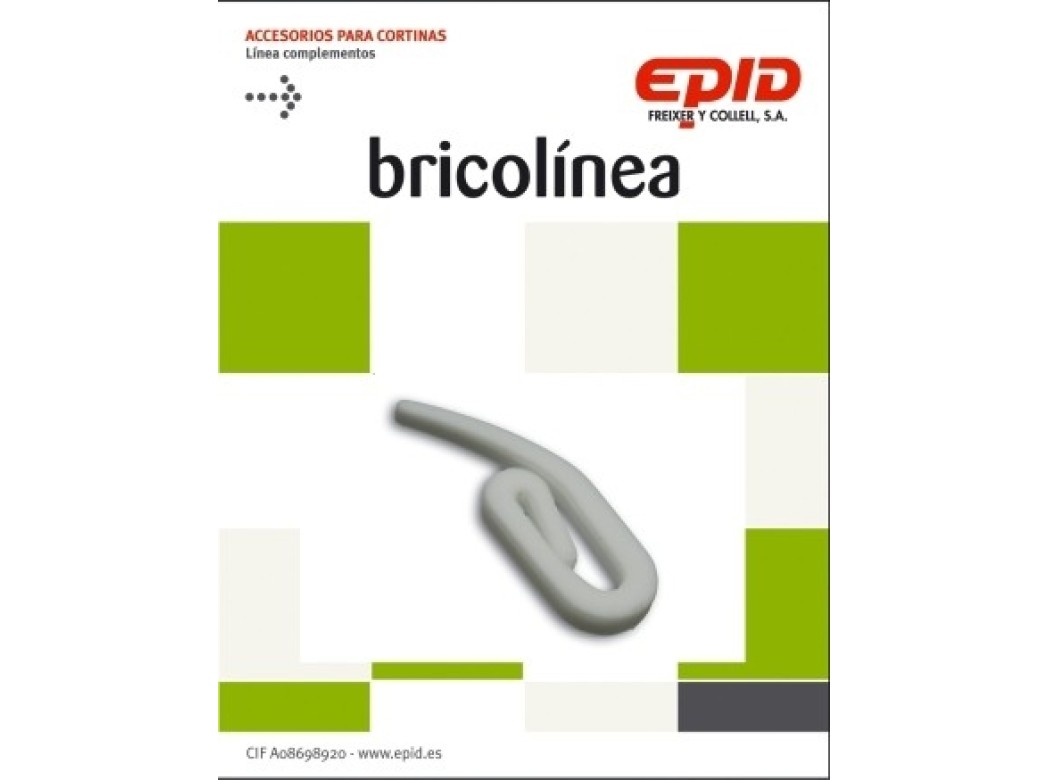 Garfio cortina simple bl epid 36 pz