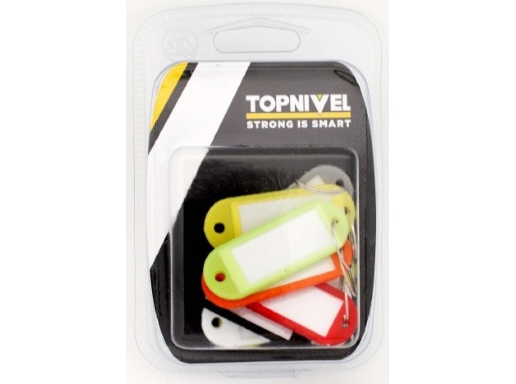 Portaetiqueta llaves 58x22mm plastico surt nivel 8 pz