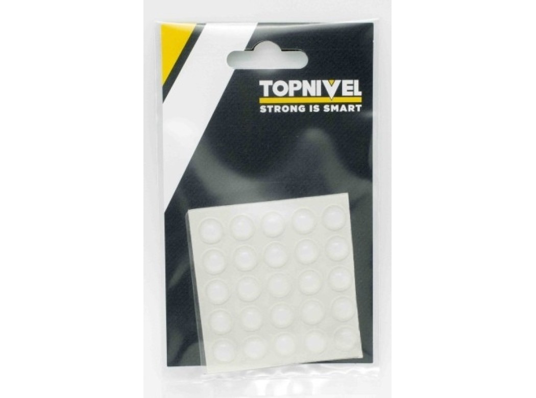 Tope prot.golpes 10x 3mm adh antidesl tra nivel 25 pz