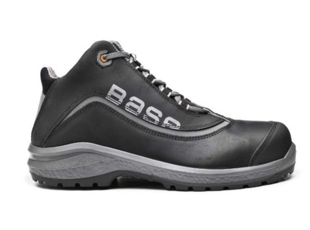 Bota t44 s3 pu/pl no met be-free top piel engr. neg/gr base