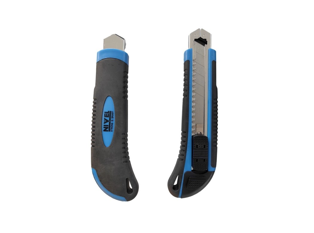 Cutter prof 18mm 3 cuchillas bimat nivel