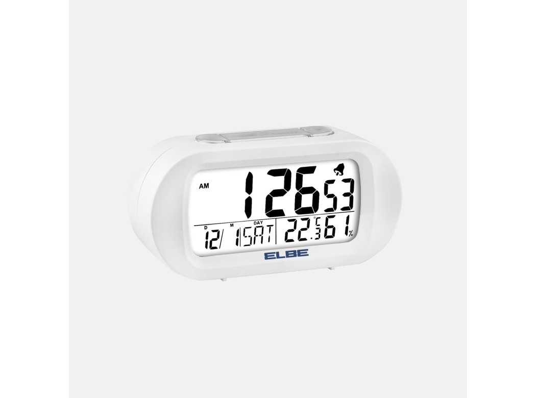 Reloj despertador termometro y luz elbe bl