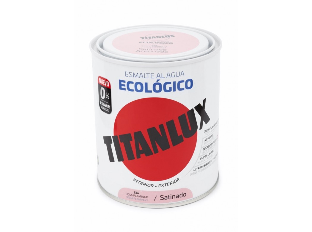 Esmalte acril sat. 750 ml ros/fram al agua ecologico titanlu