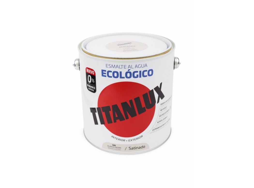 Esmalte acril sat. 2,5 lt bl/pie al agua ecologico titanlux