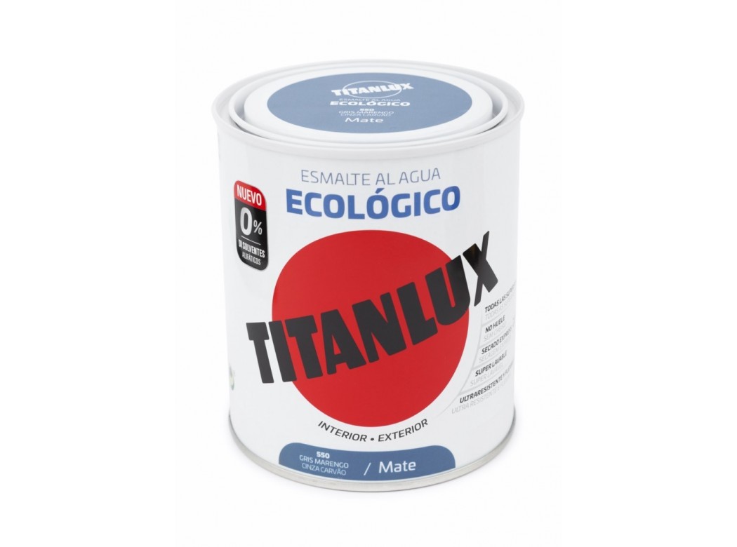 Esmalte acril mate 750 ml gr/mgo al agua ecologico titanlux