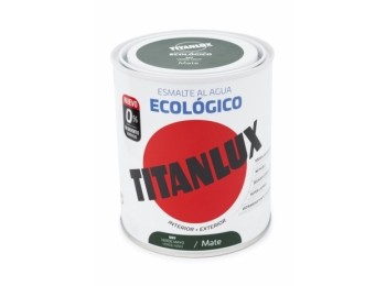 Esmalte acril mate 750 ml ver/may al agua ecologico titanlux