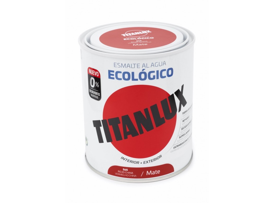 Esmalte acril mate 750 ml ro/ch al agua ecologico titanlux