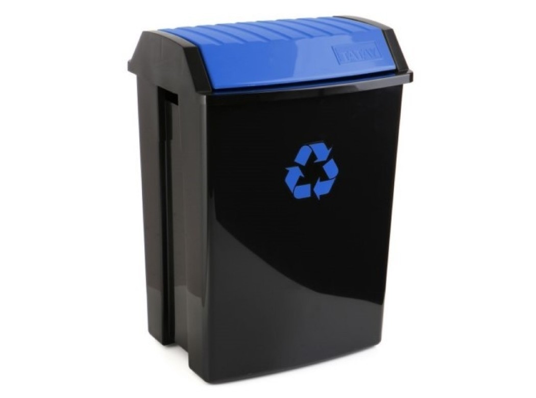Contenedor recic. 50 lt 40x35,5x57,5cm tatay pl azul 1102300