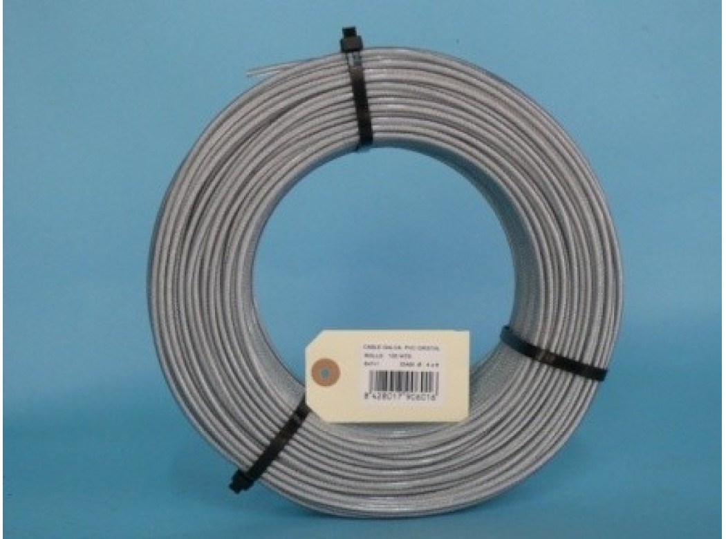 Cable acero galv 6x7+1 04mm recubierto pvc cursol 100 mt