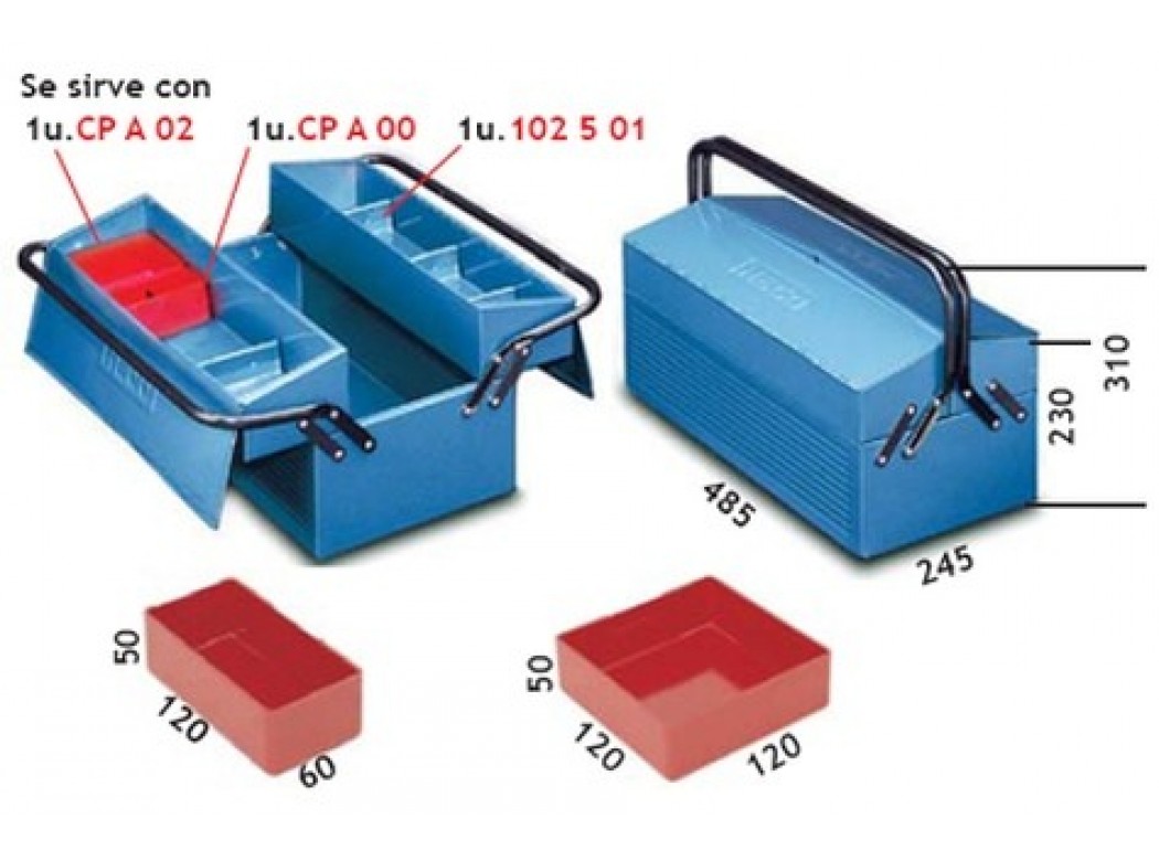 Caja herram 485x245x230mm met 102.7 heco