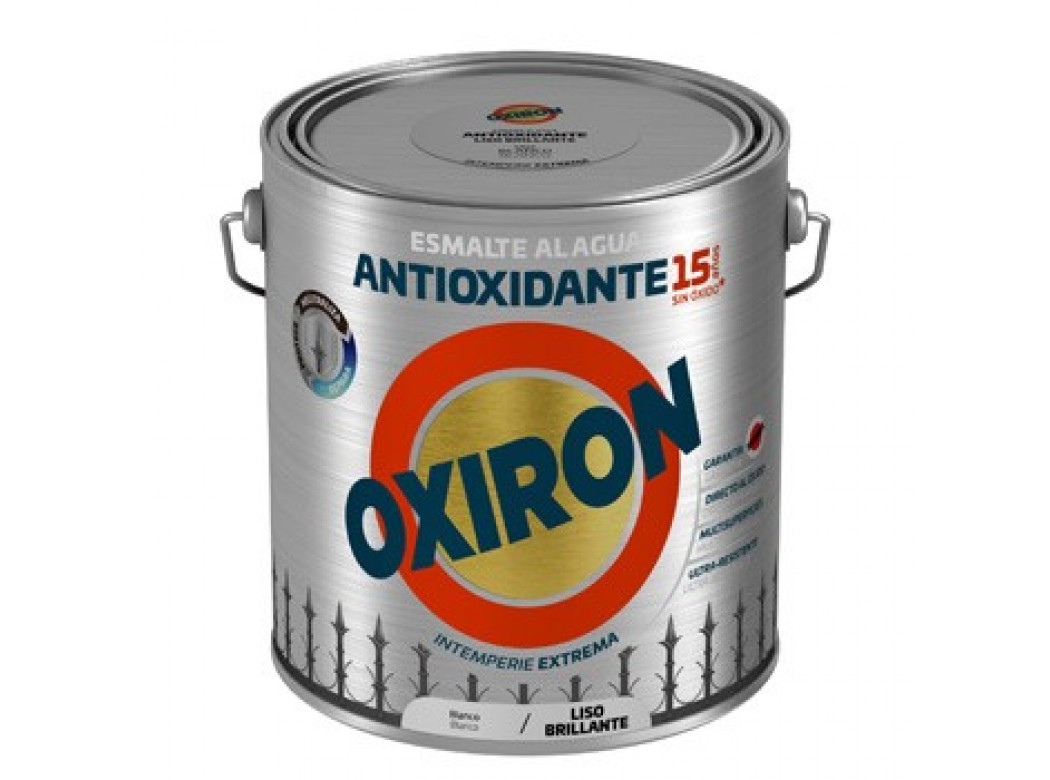 Esmalte antioxi. bri. 2,5 lt bl ext. liso titan oxiron al agua