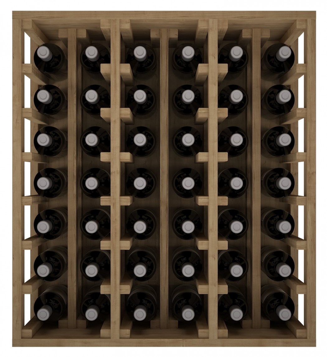 Expovinalia EX2061  botellero pino 42 botellas, serie godello, color roble claro