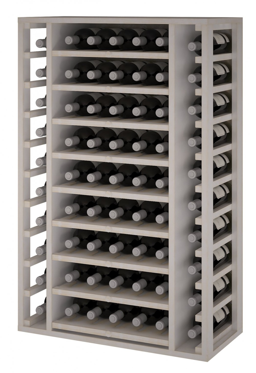 Expovinalia EW2540 botellero pino color blanco, 65 botellas, serie godello, 