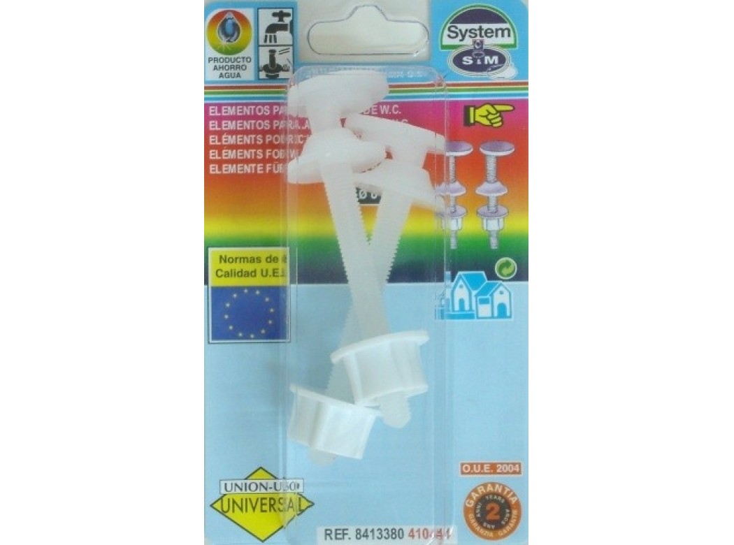 Tornillo inodoro tapa s&m 2 pz