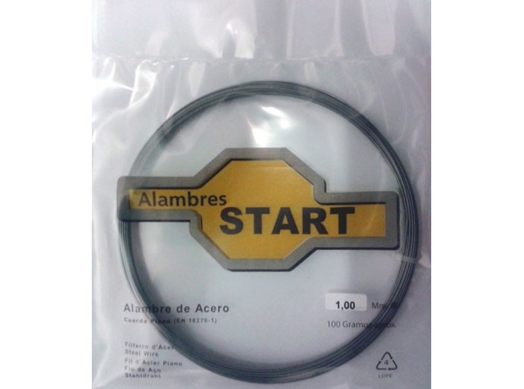 Alambre cuerda piano 0,6mm 100gr acero alambres start 100 gr