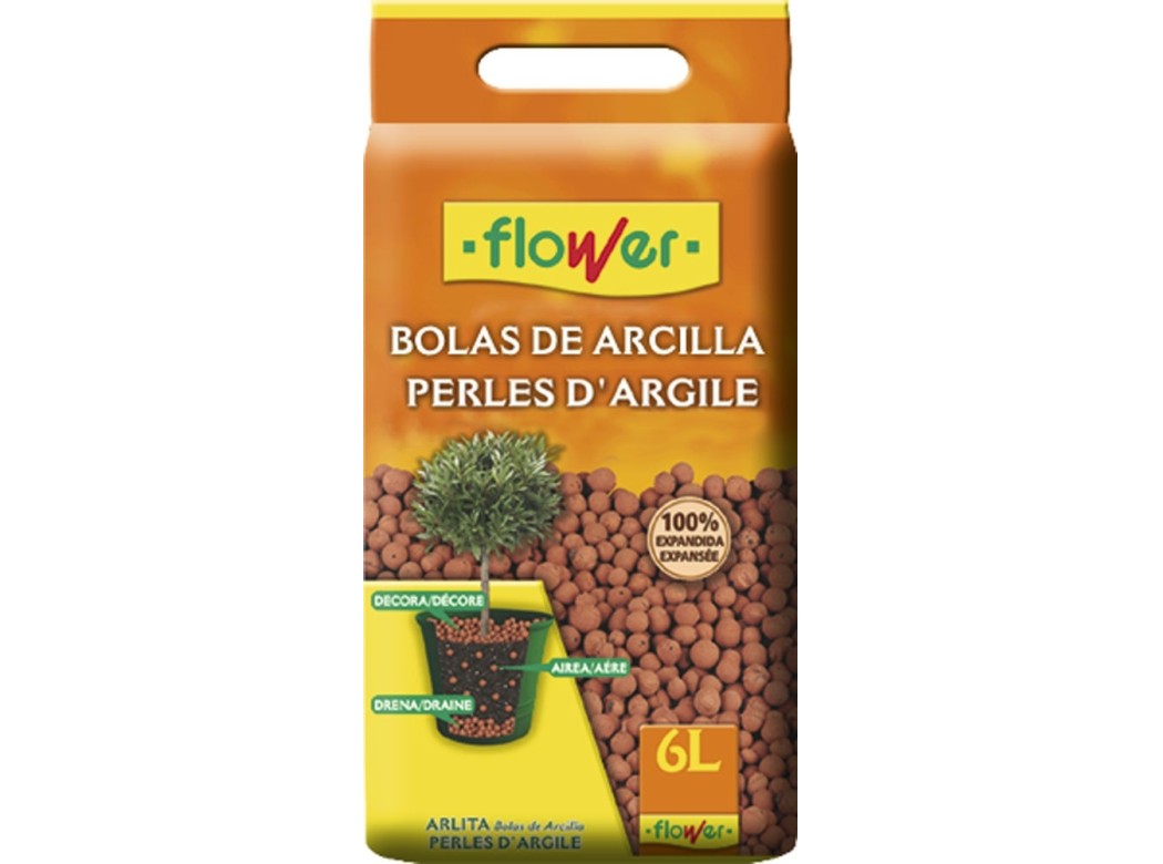 Bola arcilla expandida perlas flower 4-90205 6 lt
