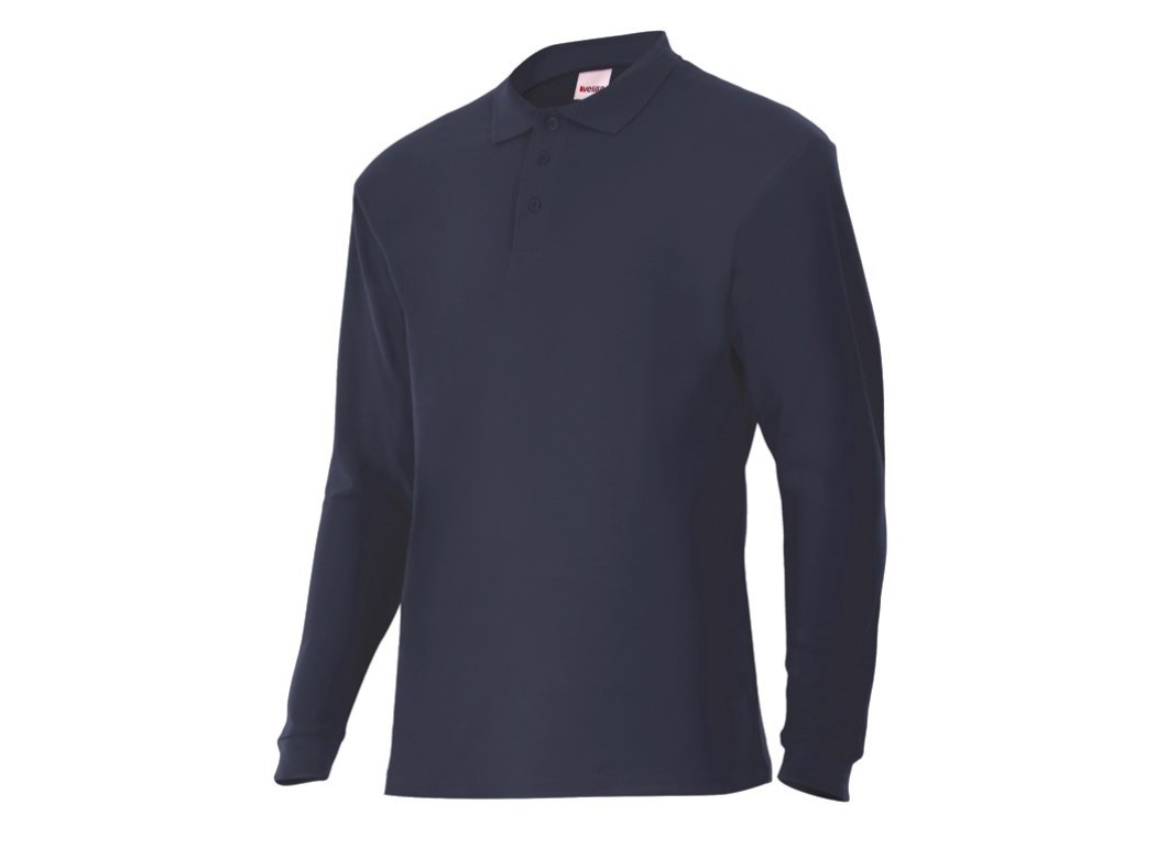 Polo trabajo xxl 60%alg 40%pol m/larga az/mar velilla
